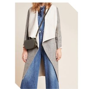 ANTHROPOLOGIE SHERPA/ faux suede JACKET